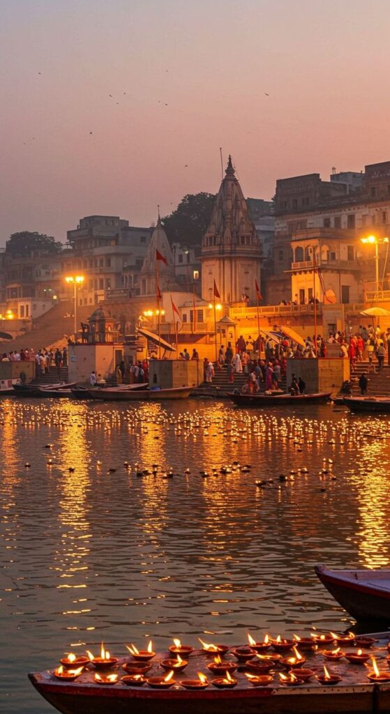 Varanasi at Twilight_ A River of Light and Devotion